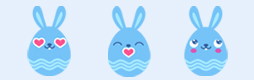个性表情-蓝色兔子表情图标下载
